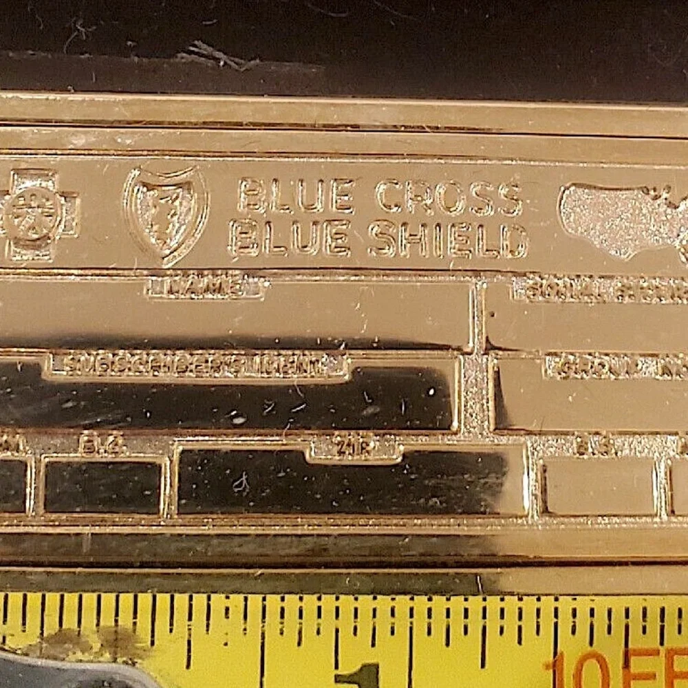 Anson Money Clip, Gold Tone. BLUE CROSS BLUE SHIELD. Vintage Rare